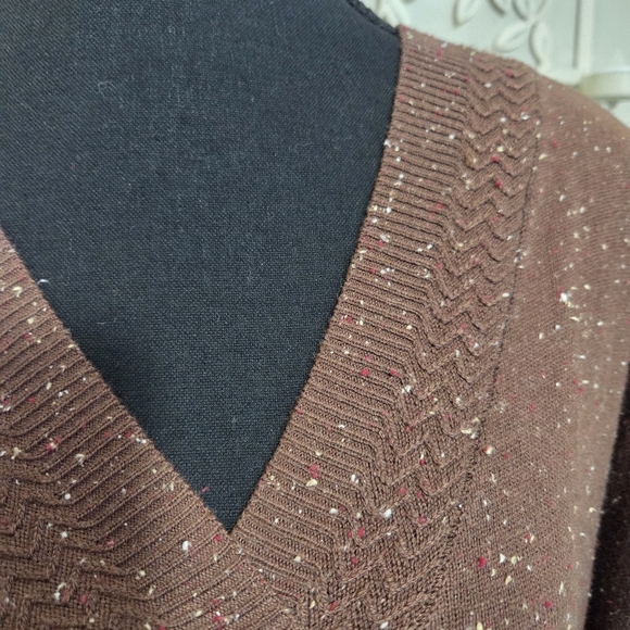 ⭐️Cleo Brown Speckled Sweater Size XL - Picture 3 of 5